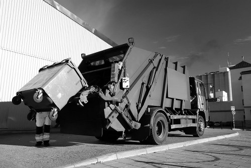Professional flat clearance team at work in Blackwall
