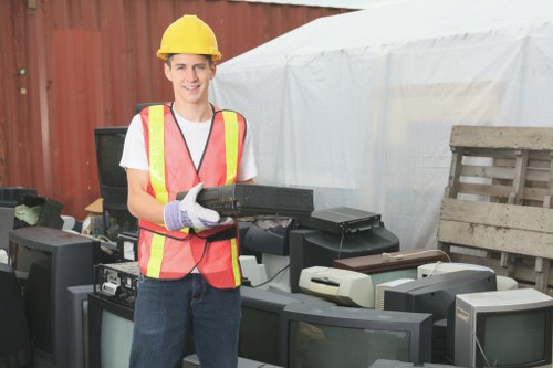 Customer consulting with house clearance services